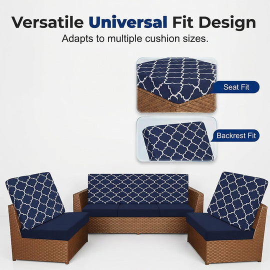 Patio Sofa Cushion Cover – Stretch, Water-Resistant