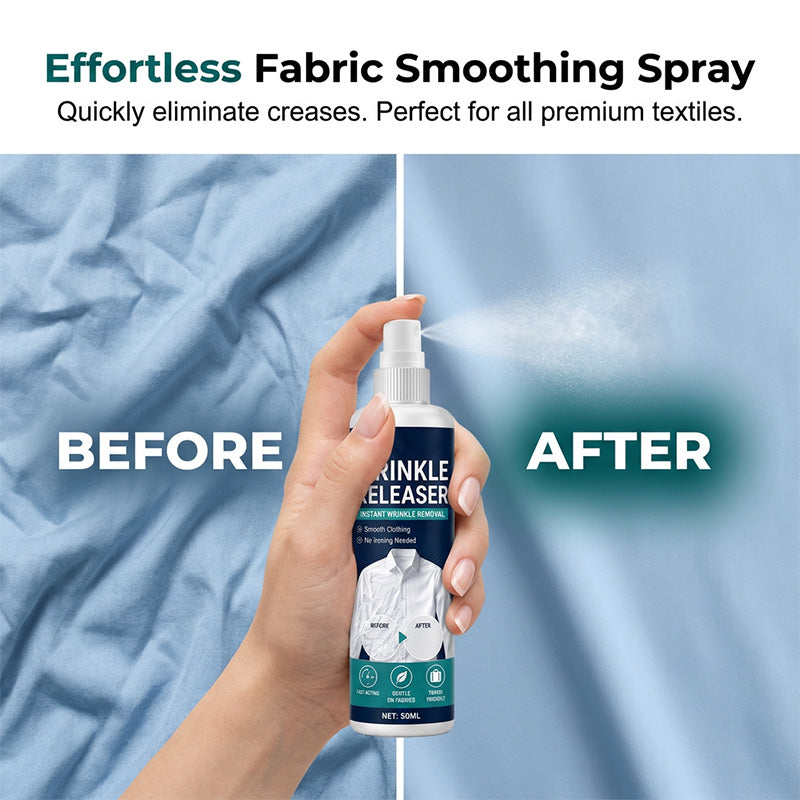 Instant wrinkle release – no iron, travel-ready, static-free & fresh.