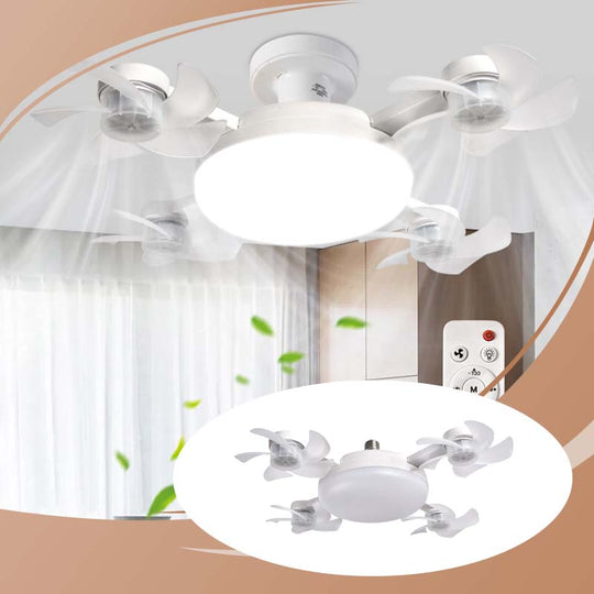 🌀40% OFF NOW! 💡Ceiling Fan with E27 Socket – Silent 2-in-1 LED Fan with Remote Control – Cool & Light in One 🏠