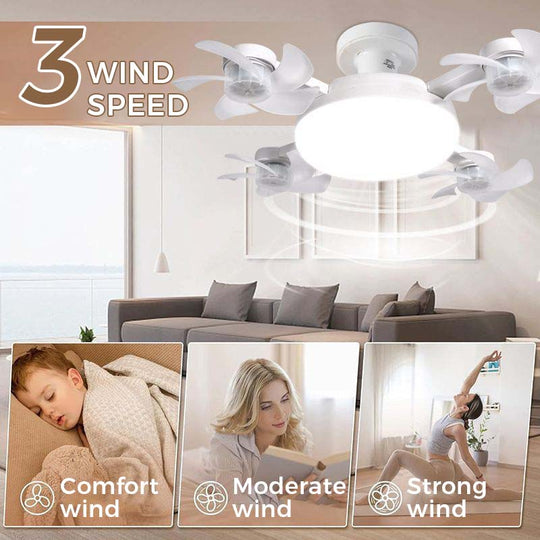 🌀40% OFF NOW! 💡Ceiling Fan with E27 Socket – Silent 2-in-1 LED Fan with Remote Control – Cool & Light in One 🏠