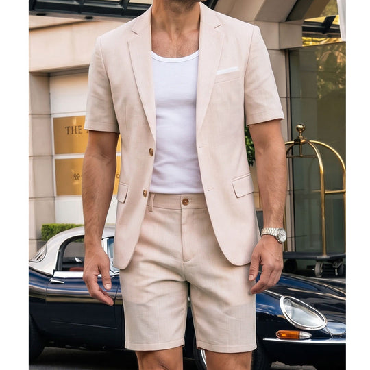 🏆Free Shipping✈️Men's Short Sleeve Suit 2-Piece Set