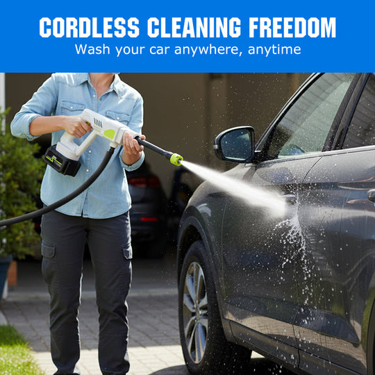 SEESE Cordless Pressure Washer and Single Port Charger Base, Bottle Portable Washer for Car,Home Cleaning & Garden Watering