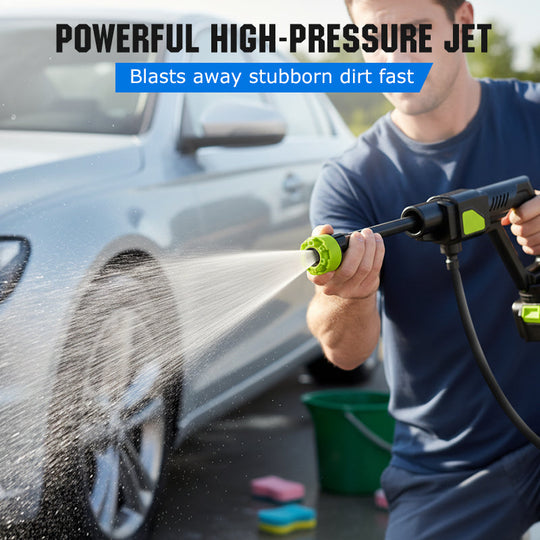SEESE Cordless Pressure Washer and Single Port Charger Base, Bottle Portable Washer for Car,Home Cleaning & Garden Watering