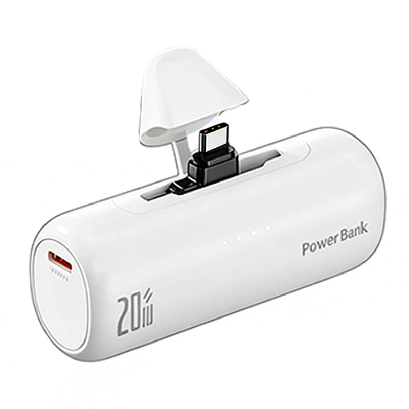 On-the-Go Mini Power Bank with Rotating Dual Plug