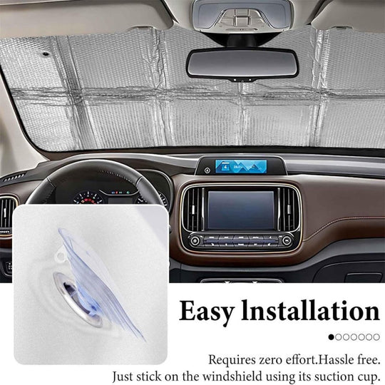 ⏳LIMITED OFFER 35%OFF🌞Fun Eye Car Sunshade 👀☀️ – UV Block, Aluminium Film, Foldable, 130×70cm