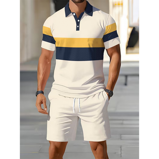 ⏳LAST DAY SALE 50% OFF !!📢Men's Two-Piece Shirt and Shorts Set