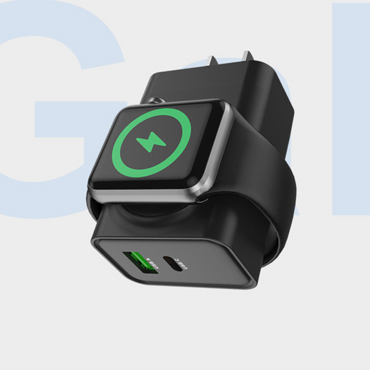 TOPADRE 3-in-1 Magnetic Wireless PD USB-C Apple watch Wall Charger Block