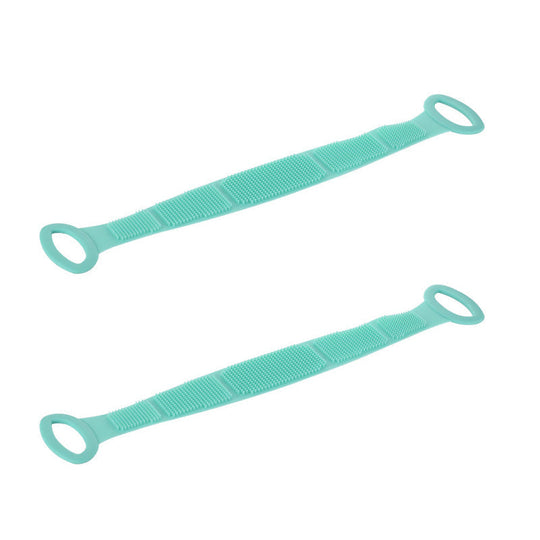 Boost bathing happiness! Skin becomes smooth and glowing! Dual-Sided Silicone Back Scrubber