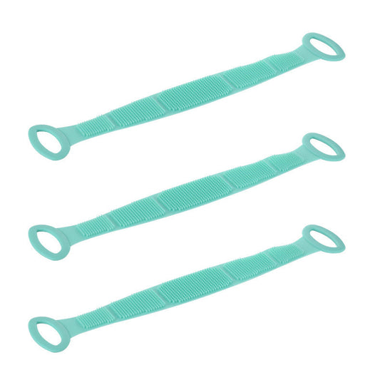Boost bathing happiness! Skin becomes smooth and glowing! Dual-Sided Silicone Back Scrubber
