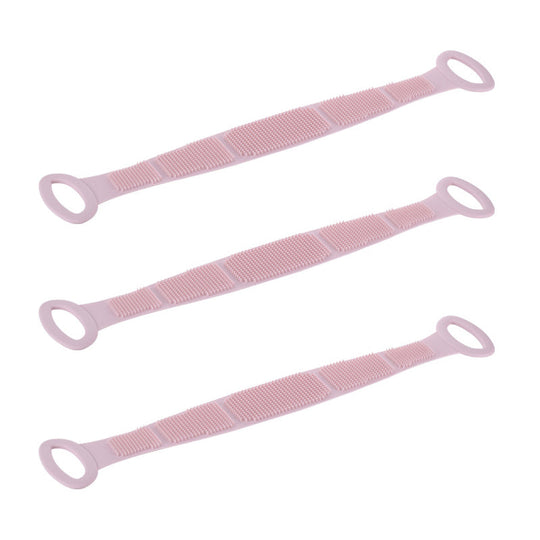 Boost bathing happiness! Skin becomes smooth and glowing! Dual-Sided Silicone Back Scrubber