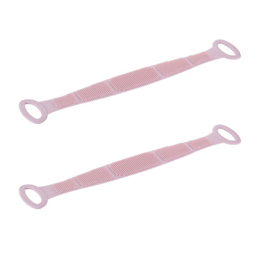 Boost bathing happiness! Skin becomes smooth and glowing! Dual-Sided Silicone Back Scrubber