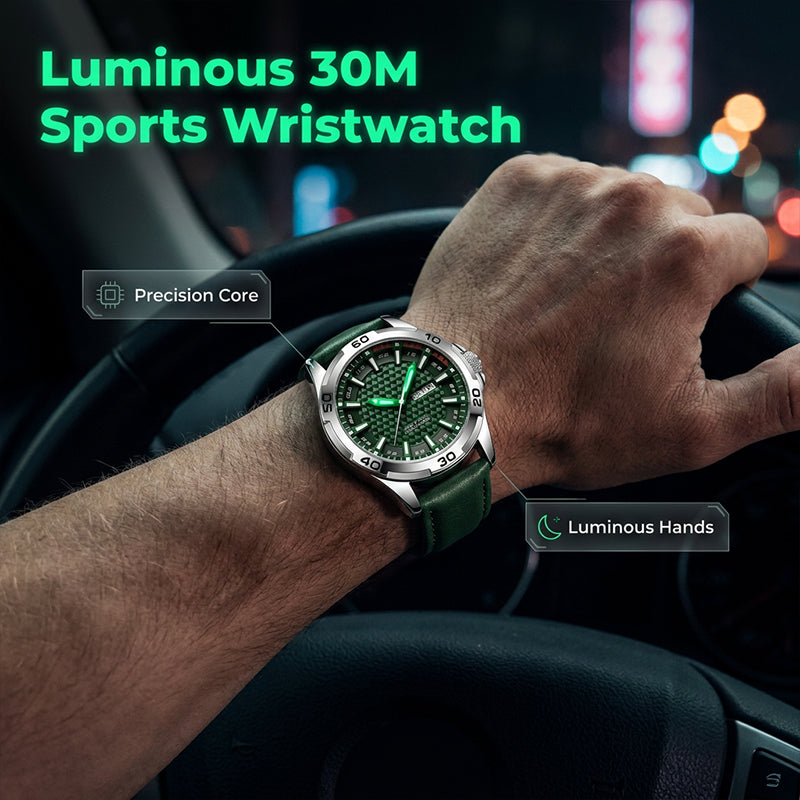 💡 Men's Luminous Quartz 30M Sports Wristwatch – Bright glow & durable – Perfect for sports, daily or outdoor – reliable and stylish 🏃‍♂️✨💪