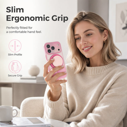 🧲 Magnetic Gradient Phone Case with Built-in Stand – Strong magnet, gradient design & adjustable stand – Perfect for hands-free viewing & daily protection ✨