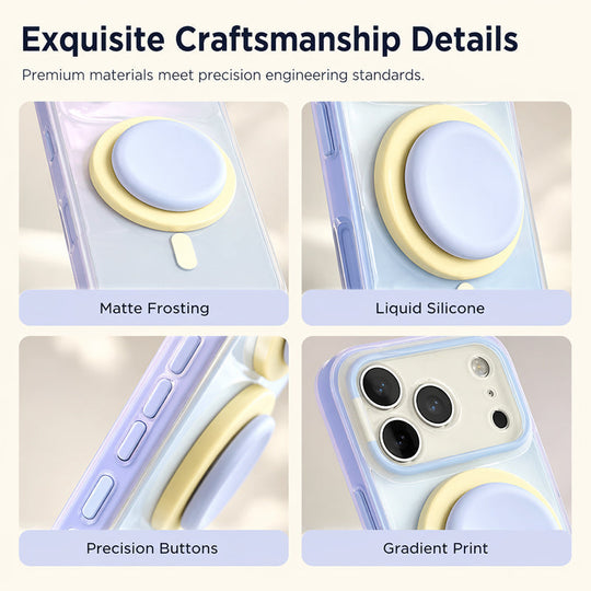 🧲 Magnetic Gradient Phone Case with Built-in Stand – Strong magnet, gradient design & adjustable stand – Perfect for hands-free viewing & daily protection ✨
