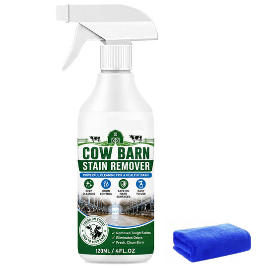🥳2026 HOT SALE🥳💞50K+ SOLD!🐄✨Barn Stain Remover Spray – Professional‑strength formula removes dirt, stains & buildup. Freshens barns & farm surfaces – just spray & wipe! 🧹💪