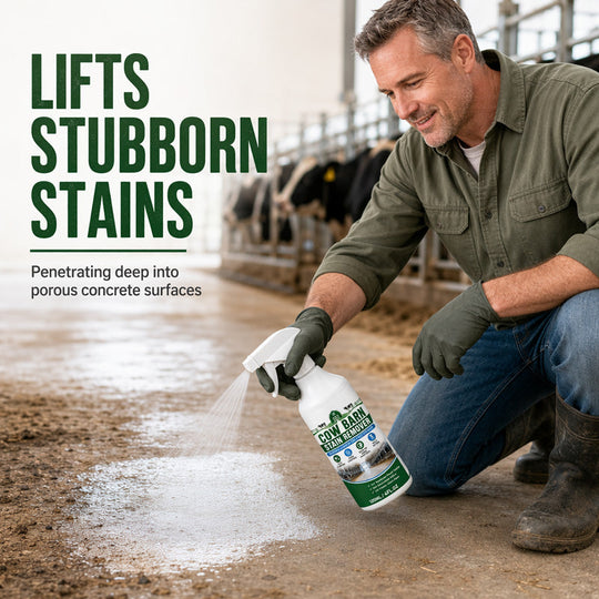 🥳2026 HOT SALE🥳💞50K+ SOLD!🐄✨Barn Stain Remover Spray – Professional‑strength formula removes dirt, stains & buildup. Freshens barns & farm surfaces – just spray & wipe! 🧹💪