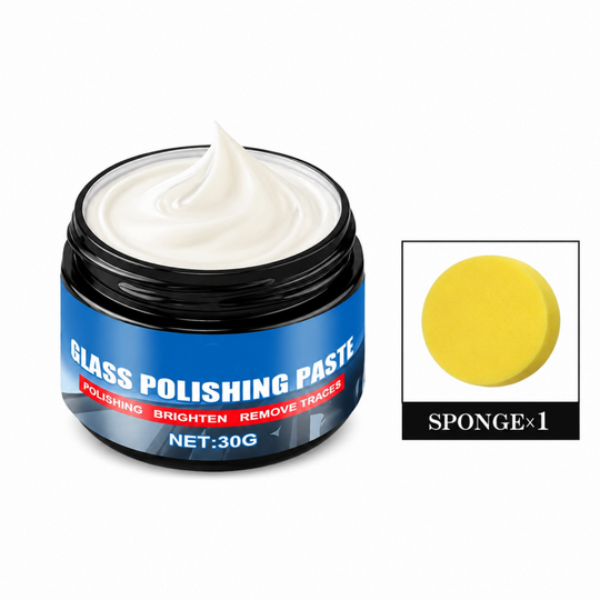 Car Glass Oil Film Remover – Eliminates Glare & Wiper Smears, Repels Rain, Works on All Glass – Sponge Included! 🚗