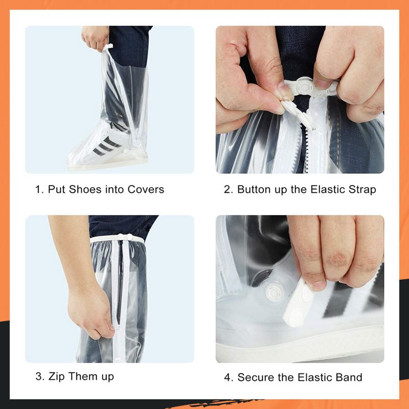 Reusable Waterproof Boot Covers for Rain, Mud & Snow