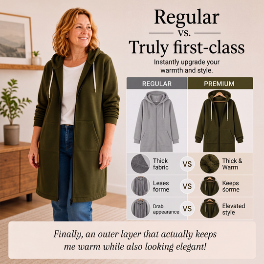 📢📢This Week's Special Price:￡19.99!!🔥✨Women's Casual Zip up Fleece Hoodies Tunic Sweatshirt
