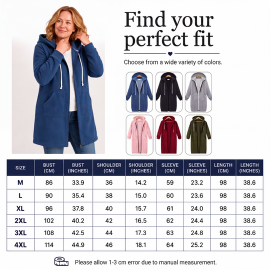 📢📢This Week's Special Price:￡19.99!!🔥✨Women's Casual Zip up Fleece Hoodies Tunic Sweatshirt