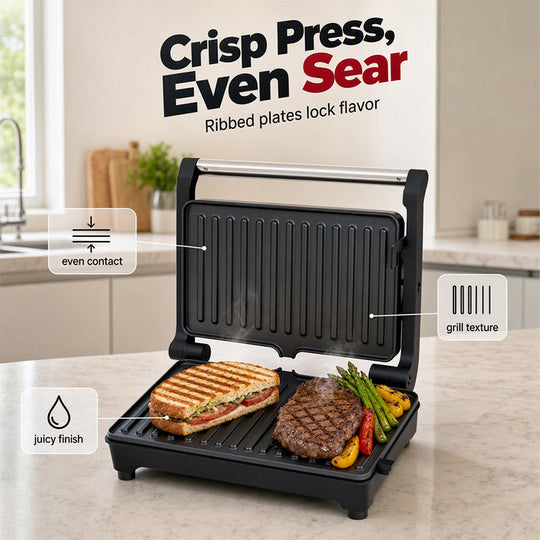 ⏰ LIMITED TIME 40% OFF! 🔥Electric Sandwich Press and Panini Maker with 180-Degree Flat Grill