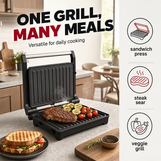 ⏰ LIMITED TIME 40% OFF! 🔥Electric Sandwich Press and Panini Maker with 180-Degree Flat Grill