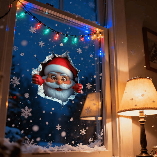 Early Christmas Sale – 50% OFF!! 🎁 "Santa’s Surprise" 3D Wall Decals