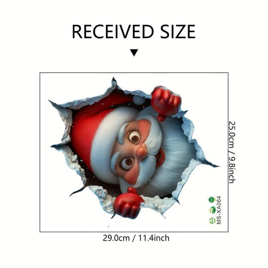Early Christmas Sale – 50% OFF!! 🎁 "Santa’s Surprise" 3D Wall Decals