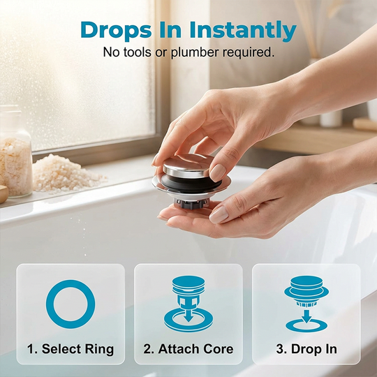 Universal Pop-Up Bathtub Drain Stopper