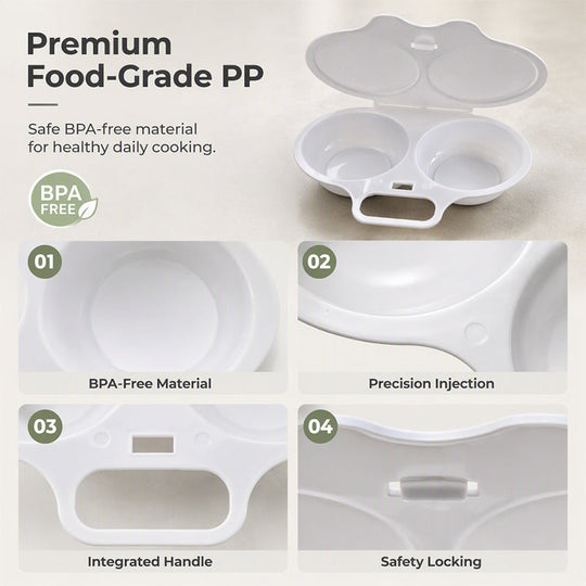 🥳2026 HOT SALE🥳💞50K+ SOLD! 🥗Microwave Egg Poacher – Dual‑cavity, non‑stick & easy clean. Healthier than frying – stock up & save! 🏠✅