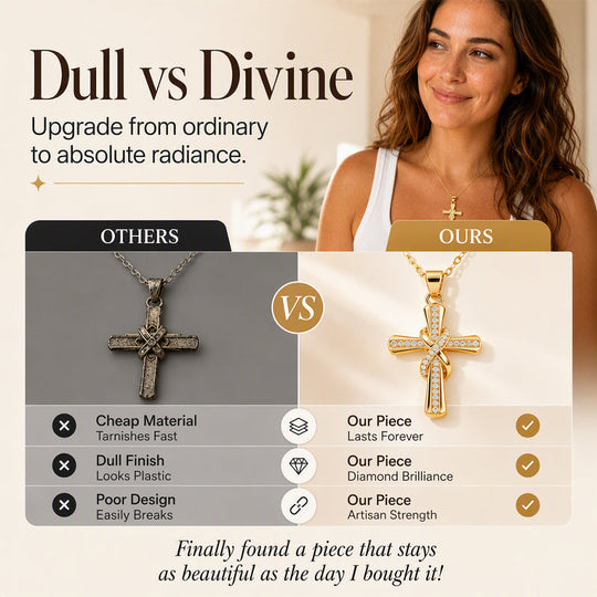 💫 LIMITED TIME 40% OFF! ✨Women's Sparkling Twisted Knot Cross Pendant Necklace – Elegant Faith-Inspired Design with Brilliant Shine ✨