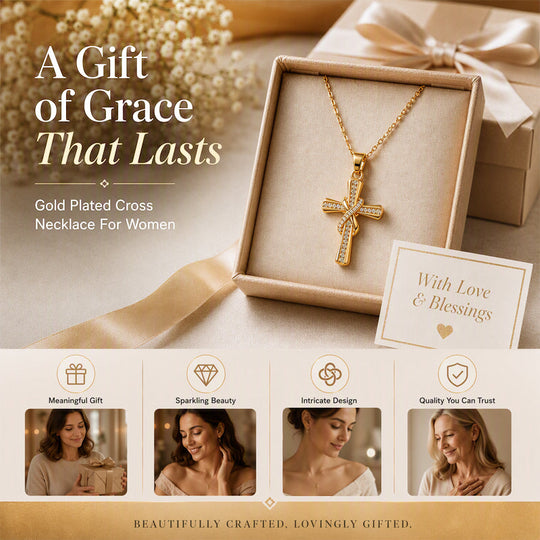💫 LIMITED TIME 40% OFF! ✨Women's Sparkling Twisted Knot Cross Pendant Necklace – Elegant Faith-Inspired Design with Brilliant Shine ✨