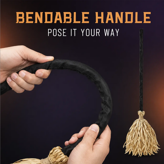 ⏳Limited-time 40% off⏰Animated Witch Broom Halloween Decoration with Lights and Sound🧙