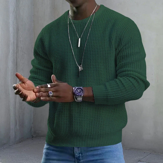 ✨2026 Collection at 50% OFF🎁JMIERR Men's Crewneck Sweater Soft Casual Sweaters Classic Long Sleeve Pullover Sweaters with Ribbing Edge