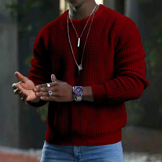 ✨2026 Collection at 50% OFF🎁JMIERR Men's Crewneck Sweater Soft Casual Sweaters Classic Long Sleeve Pullover Sweaters with Ribbing Edge