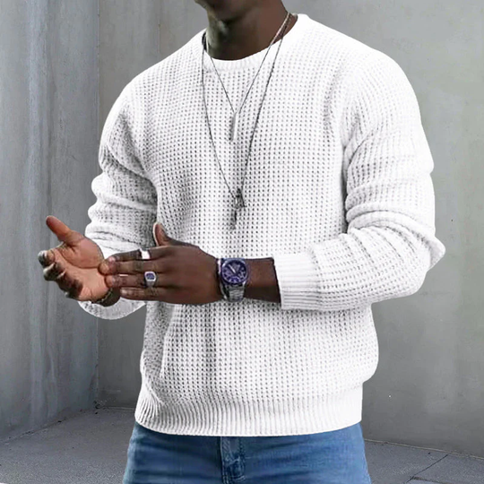 ✨2026 Collection at 50% OFF🎁JMIERR Men's Crewneck Sweater Soft Casual Sweaters Classic Long Sleeve Pullover Sweaters with Ribbing Edge