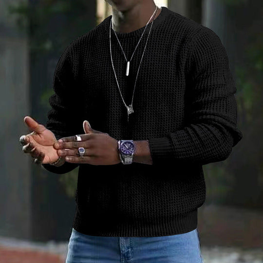 ✨2026 Collection at 50% OFF🎁JMIERR Men's Crewneck Sweater Soft Casual Sweaters Classic Long Sleeve Pullover Sweaters with Ribbing Edge