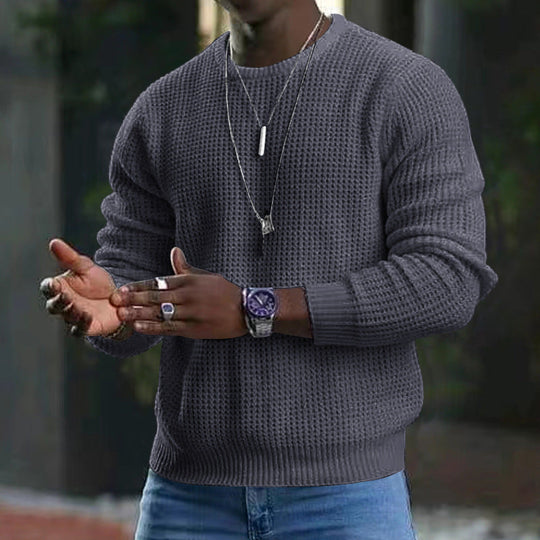 ✨2026 Collection at 50% OFF🎁JMIERR Men's Crewneck Sweater Soft Casual Sweaters Classic Long Sleeve Pullover Sweaters with Ribbing Edge