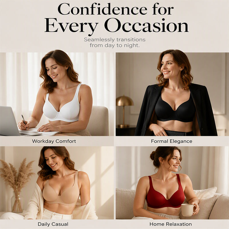 ❤️ Women's Plus Size Underwire Bra Push Up Anti-Sagging Comfortable Brassiere