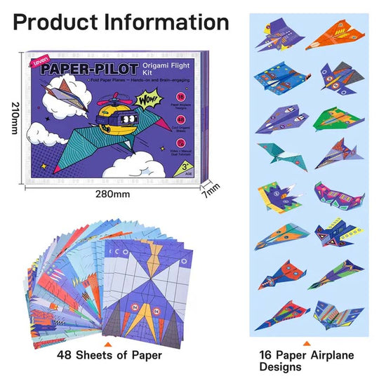 2026 HOT SALE50K+ SOLD! 🏆Creative DIY Paper Airplane Set For Kids – 16 unique designs, pre-scored fold lines make it easy. Premium paper for smooth glides – hours of hands-on fun!