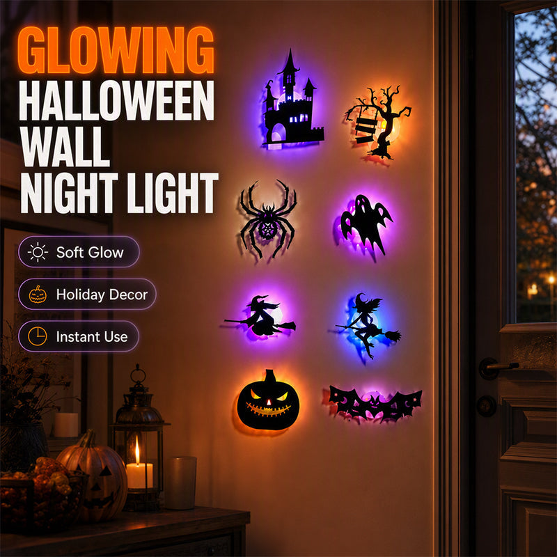 Halloween Glow in Dark Wall Stickers (8 PCS）