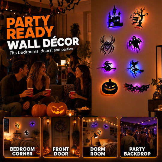 Halloween Glow in Dark Wall Stickers (8 PCS）