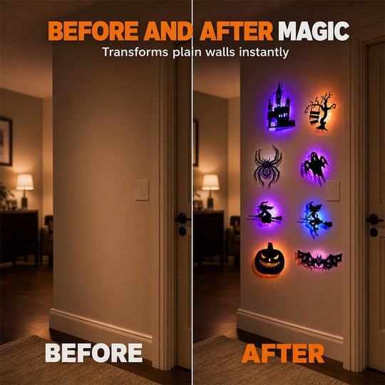 Halloween Glow in Dark Wall Stickers (8 PCS）