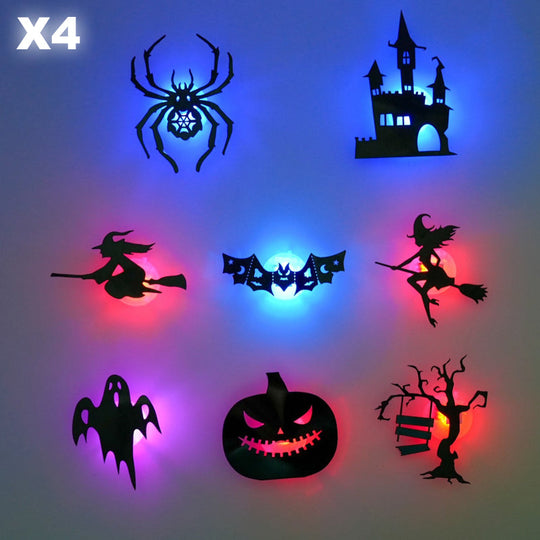 Halloween Glow in Dark Wall Stickers (8 PCS）