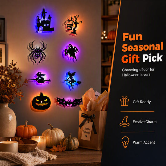 Halloween Glow in Dark Wall Stickers (8 PCS）