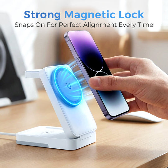 📱50K+ SOLD🔋 3-in-1 Foldable Magnetic Charging Stand for Everyday Devices