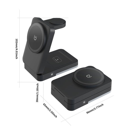 📱50K+ SOLD🔋 3-in-1 Foldable Magnetic Charging Stand for Everyday Devices