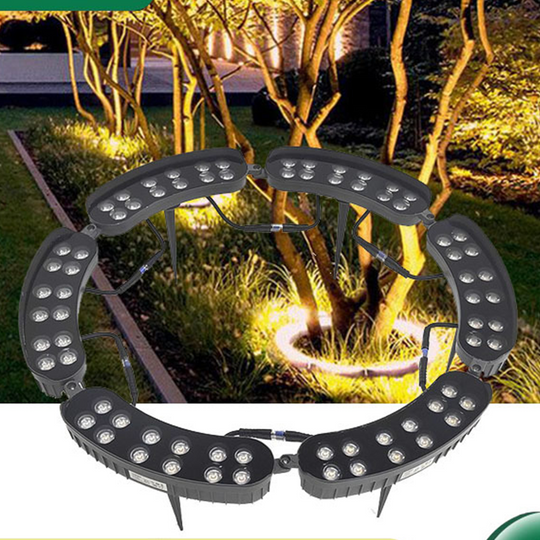 Ring-Shaped Solar Tree Lights – Weatherproof Outdoor Spotlights Ideal for Trees, Pillars, and Gardens