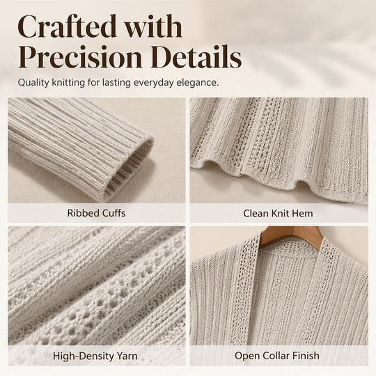 🌻🧥Women's Soft Knit Open-Front Cardigan – Elegant & Easy to Layer