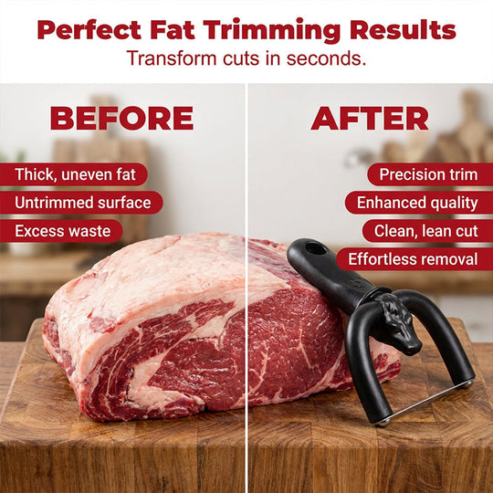 HOT SALE50K+ SOLD! 🎁 U-shaped holder, sharp stainless blade & non-slip grip. Trim fat, save meat – grab yours!